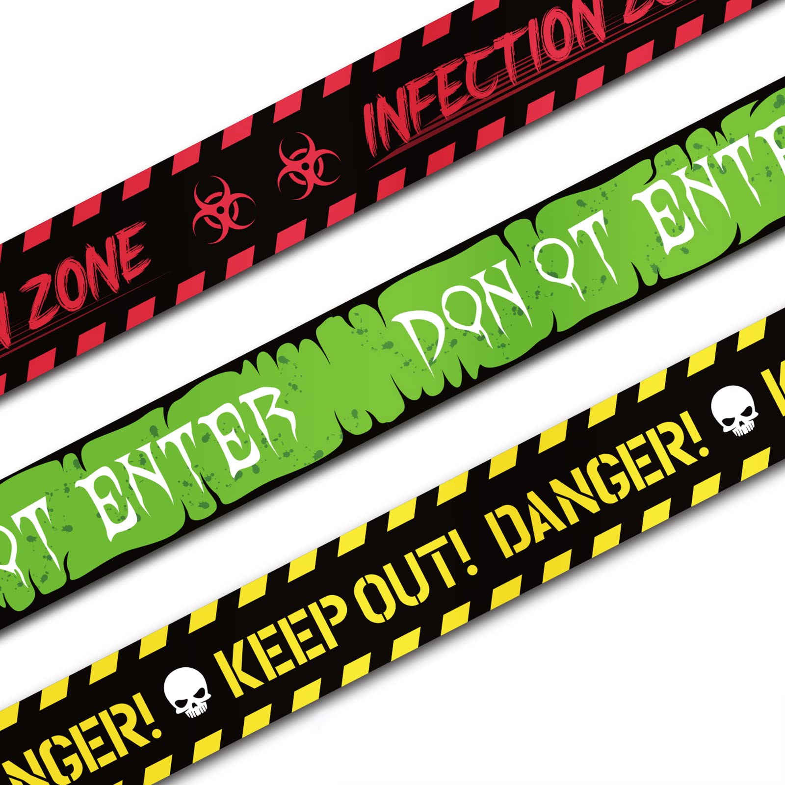 Amazon.co.jp: CINECE ハロウィン 警告 テープ 非粘着 3本セット